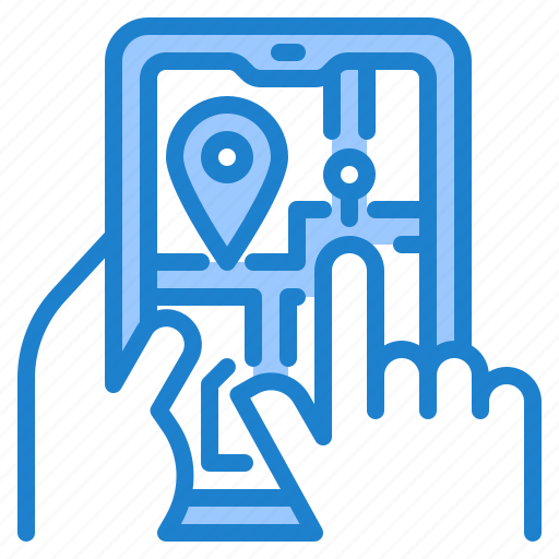 Map, direction, location, online, mobilephone icon - Download on Iconfinder