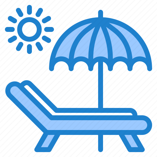 Umbrella, beach, chair, sea, summer, deck icon - Download on Iconfinder