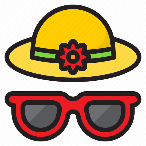 Hat, eye, glass, beach, fashion, floppy icon - Download on Iconfinder
