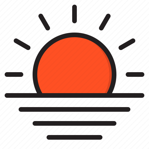 Sunset, sun, summer, sea, sunrise icon - Download on Iconfinder