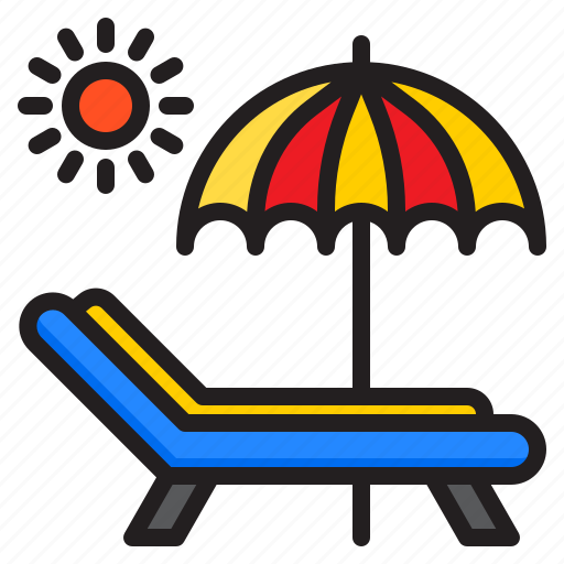 Umbrella, beach, chair, sea, summer, deck icon - Download on Iconfinder