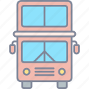 double, decker, bus, public transport