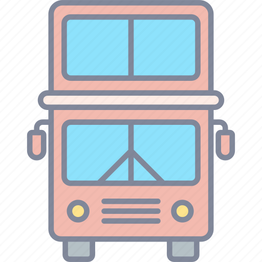 Double, decker, bus, public transport icon - Download on Iconfinder