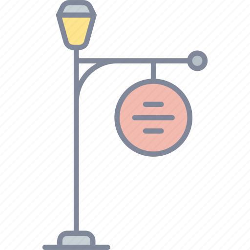 Street sign, signpost, street lamp, guidepost icon - Download on Iconfinder