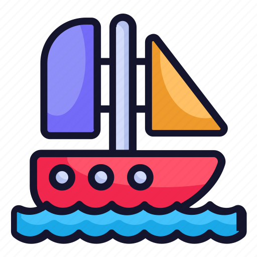 Boat, sailboat, transportation, travel, vacation icon - Download on Iconfinder