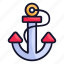 anchor, boat, cruise, marine, nautical 