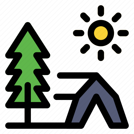Tent, forest, travel, camping, backpacking icon - Download on Iconfinder