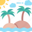 island, desert, palm, tree, nature, tropical 