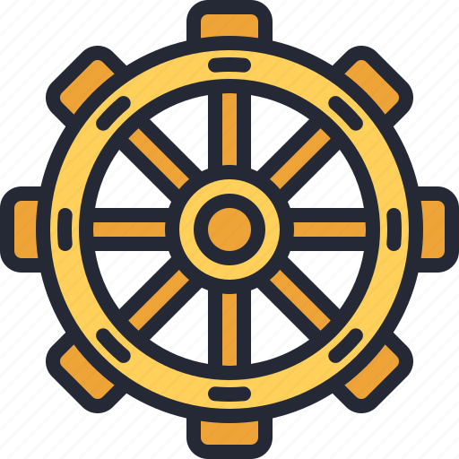 Steering, wheel, ship, control, boat icon - Download on Iconfinder