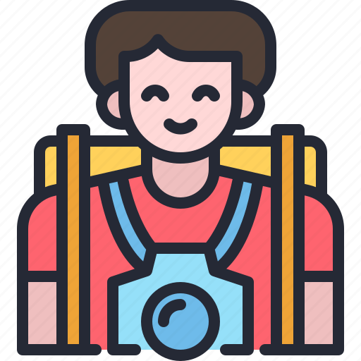 Traveler, tourist, foreigner, man, avatar icon - Download on Iconfinder