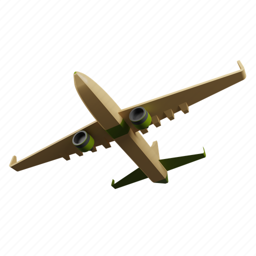 Plane, flight, transport, travel, transportation 3D illustration - Download on Iconfinder