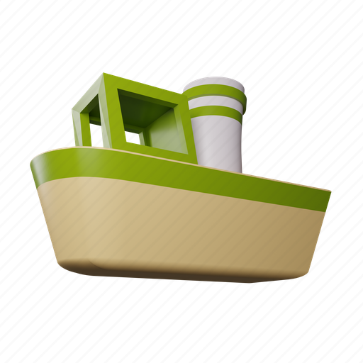 Boat, ocean, transport, travel 3D illustration - Download on Iconfinder
