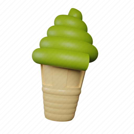 Dessert, icecream, cone 3D illustration - Download on Iconfinder