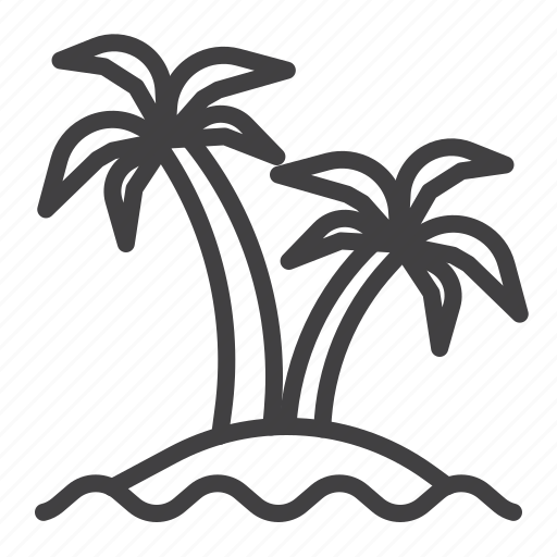 Palm, trees, island, sea icon - Download on Iconfinder