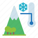 winter, weather, thermometer, mountain