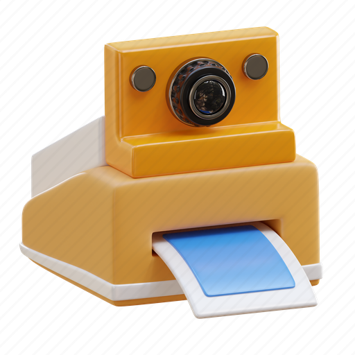 Polaroid, camera, vintage, capture, photo, image, retro 3D illustration - Download on Iconfinder