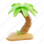 coconut, tree, palm, sand, island, summer, vacation, plant 
