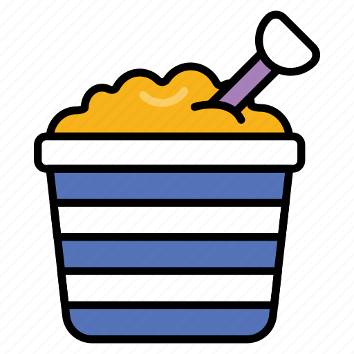 Mud, bucket, summertime, accessory, beach icon - Download on Iconfinder