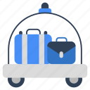 hotel trolley, trolley bags, handcart, pushcart, luggage cart
