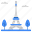 eiffel tower, building, landmark, architecture, paris tower 