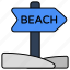 beach board, roadboard, signboard, info board, guideboard 