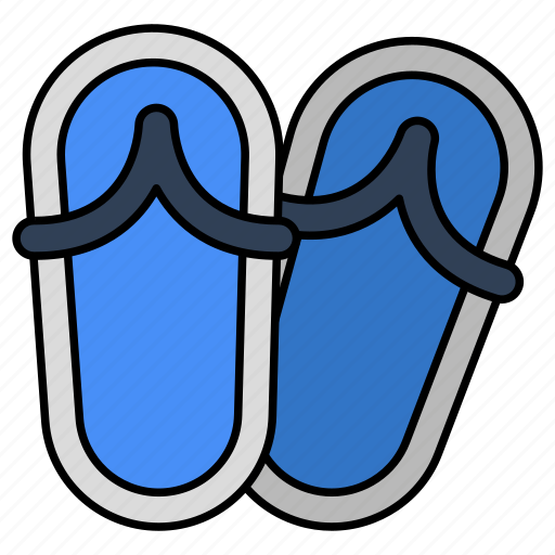 Flip flop, sandal, footwear, footgear, footpiece icon - Download on Iconfinder