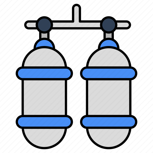 Oxygen cylinders, oxygen tanks, respiratory tanks, oxygen gas, oxygen containers icon - Download on Iconfinder