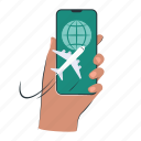 mobile, smartphone, plane, app, airline, online tickets 