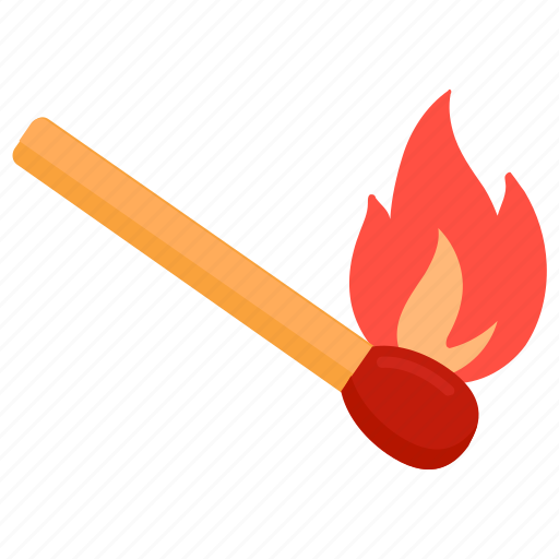 Ablaze, burn matchstick, flaming fire, ignition, matchstick icon - Download on Iconfinder