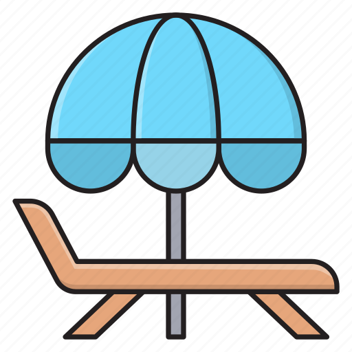 Chair, summer, umbrella, beach, deck icon - Download on Iconfinder