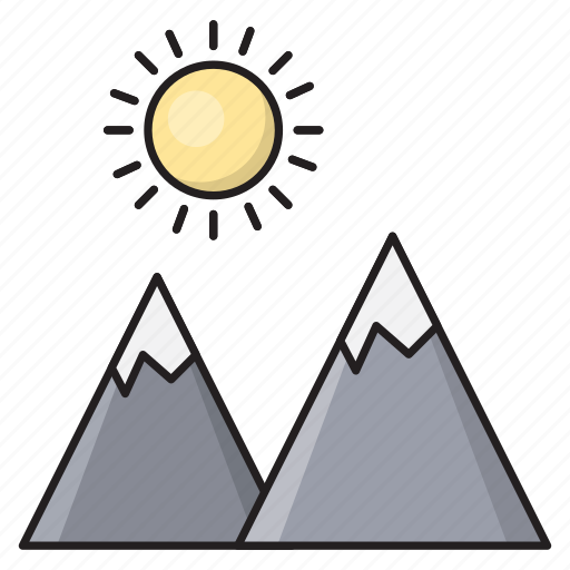 Sun, mountain, tour, nature, hills icon - Download on Iconfinder