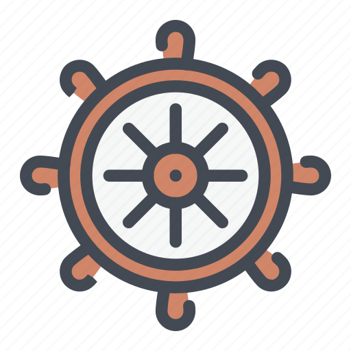Boat, cruise, round, steering, trip, wheel icon - Download on Iconfinder