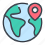 earth, globe, location, navigation, pin, pointer, world 