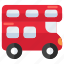 double decker bus, bus, vehicle, motorcoach, transport 