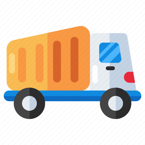Dump truck, vehicle, transport, construction, garbage truck icon - Download on Iconfinder