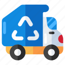recycling truck, auto, bin, garbage, recycle