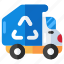recycling truck, auto, bin, garbage, recycle 