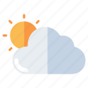 partly cloudy day, sun and cloud, weather, sunny, cloudy
