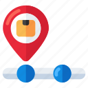 parcel location, location, pin, package, map