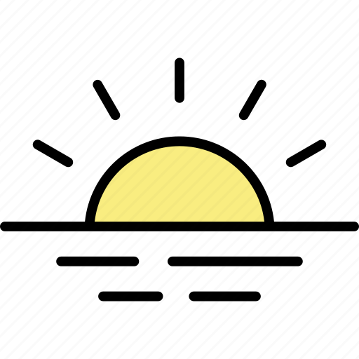 Sea, summer, sun, sunrise, sunset, travel, vacation icon - Download on Iconfinder