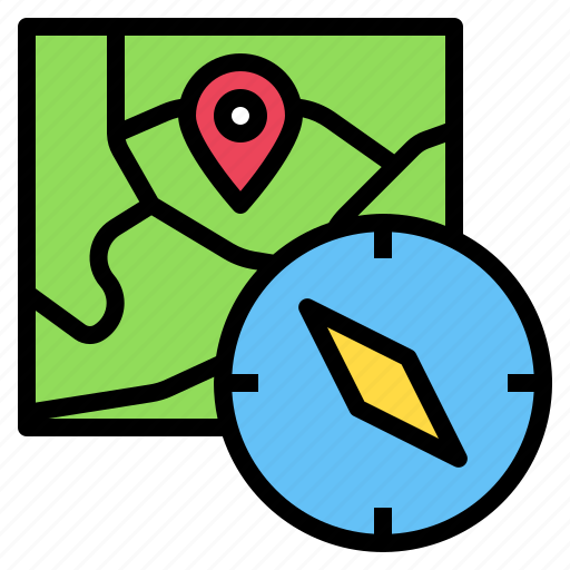 Travel, compass, pin, map, location, vacation icon - Download on Iconfinder