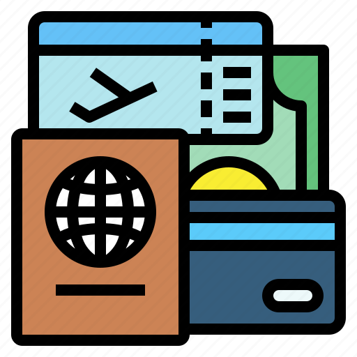 Money, card, passport, credit, ticket, vacation, travel icon - Download on Iconfinder