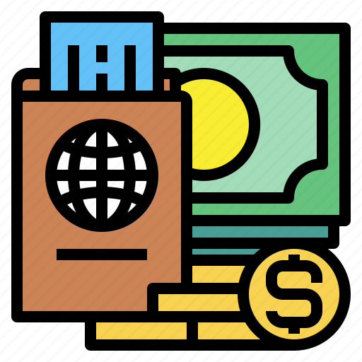 Money, travel, ticket, vacation, passport, currency icon - Download on Iconfinder