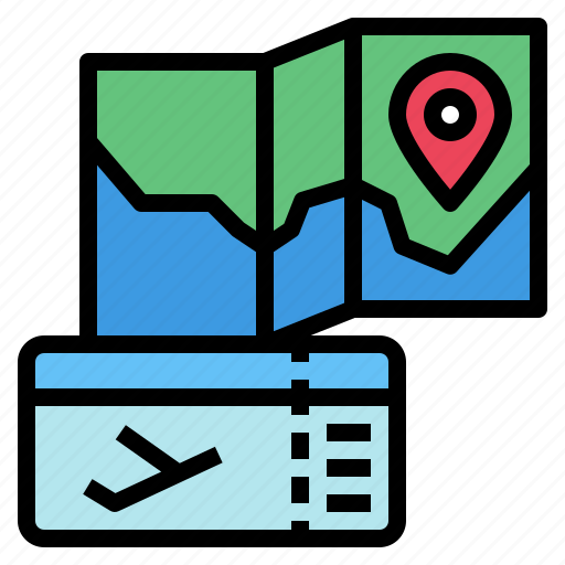 Travel, pin, map, ticket, location, vacation icon - Download on Iconfinder
