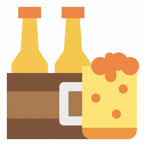 Vacation, travel, drink, alcohol, beer, bottle, box icon - Download on Iconfinder