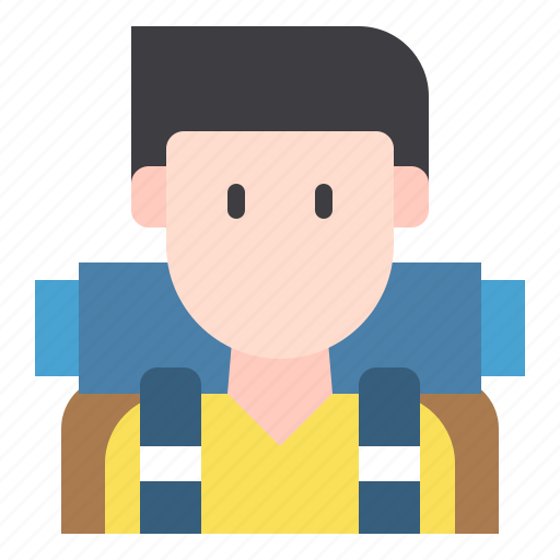Male, man, traveler, vacation, avatar, travel, backpacker icon - Download on Iconfinder