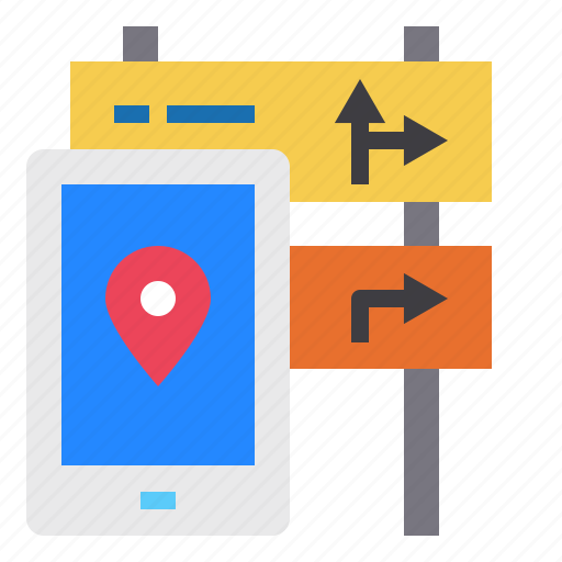 Phone, smartphone, road, mobile, travel, pin, sign icon - Download on Iconfinder
