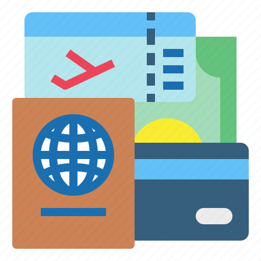 Vacation, ticket, travel, money, card, passport, credit icon - Download on Iconfinder