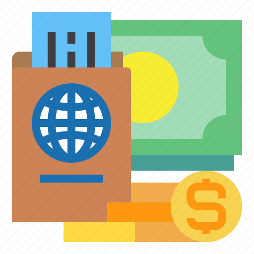 Vacation, ticket, currency, travel, money, passport icon - Download on Iconfinder