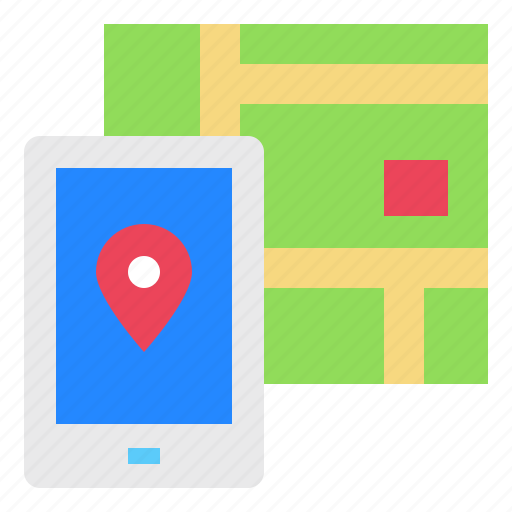 Vacation, smartphone, travel, pin, map, location icon - Download on Iconfinder